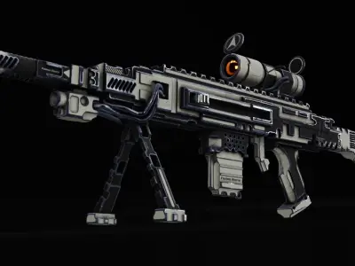 Sci-fi Gun Free 3D model get