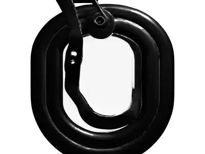 Modern Industrial Carabiner Hook Low-poly 3D model