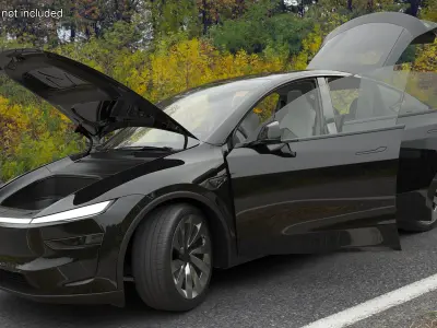 Black Tesla Model Y Juniper 2025 3D model