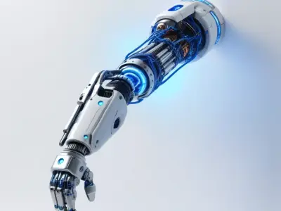 Cybernetic Arm with Blue Core 3D model