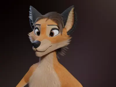 Dakota Anthro Fox Free 3D model