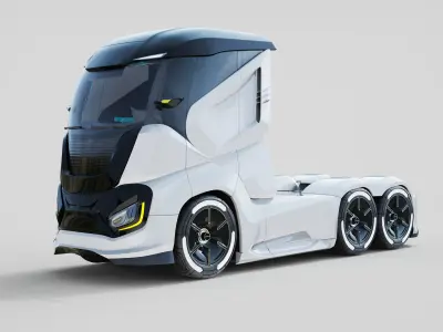 DOSCH 3D - Futuristic Truck Details - Electric 3D model