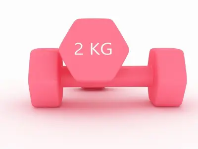 Plastic Fitness Dumbbells 3D model