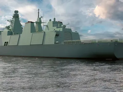 Modern Guided Missile Frigate  purchase 3D model