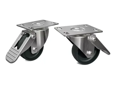 Caster wheels 3D model