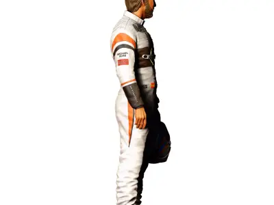 Fernando Alonso racing driver 3D print model