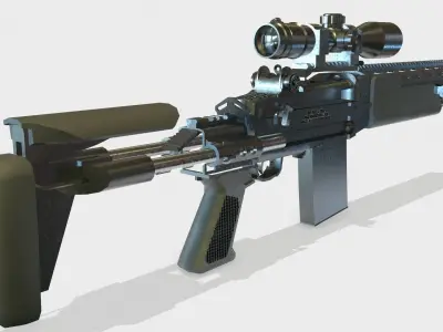 M14 EBR Low-poly 3D model