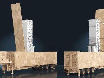 Missile Launcher Sand Camo on Alert 3D model