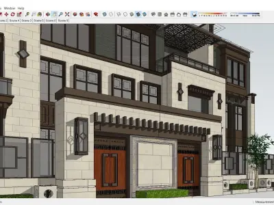 Sketchup Residential Complex 128 3D model