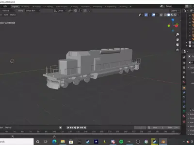 EMD SD40-2 30K Poly Count Low-poly 3D model