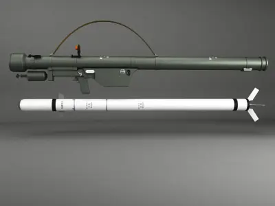 SA-7 Gral Rocket Launcher Pack low poly Low-poly 3D model