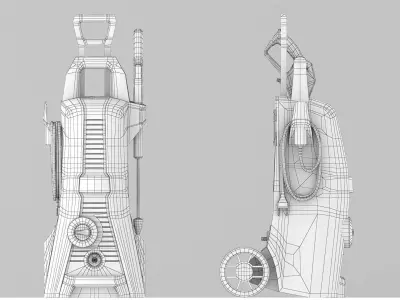 Low poly pressure washer Low-poly 3D model