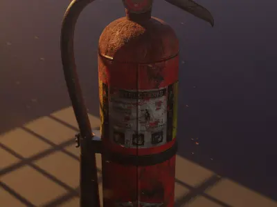 Fire Extinguisher Low-poly 3D model 51