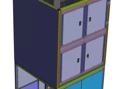 Sun visor automatic laser coding machine 3D model