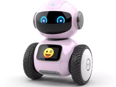 Stylized Cute Hover Bot v04 Low-poly 3D model