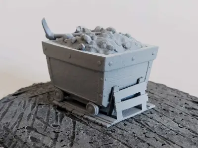 Mine Cart 3D Print Coal Cart 3D Print 3D print model