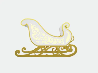 Santa Claus Sleigh  3D model