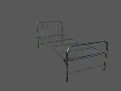 Military Bed 01 Low-poly 3D model
