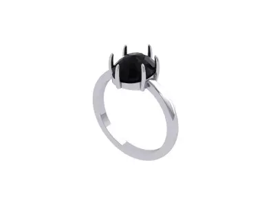 Oval Ring 3D print model 5
