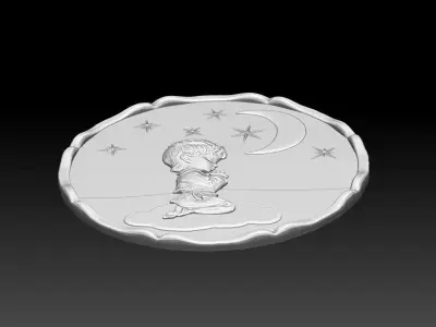 Little Prince bas-relief 3D print model