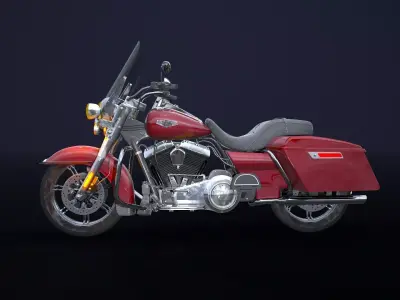 Harley Davidson Road King Low-poly 3D model