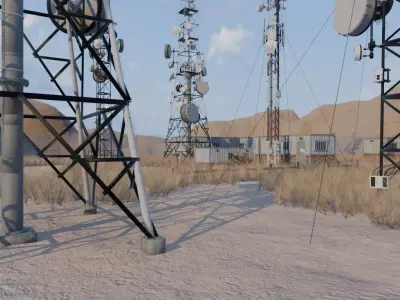 Communication Towers 3D model