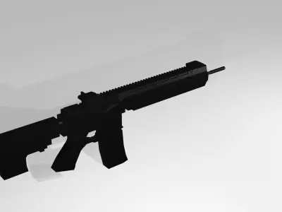CM619 Model in Black tactical wargaming Low-poly 3D model