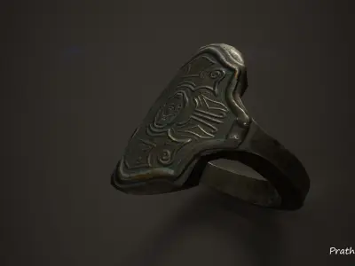 Antique Ornamental ring Free low-poly 3D model