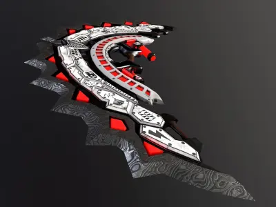 Sci Fi Sword Low-poly 3D model