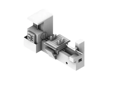 Horizontal Boring Machine 3D model