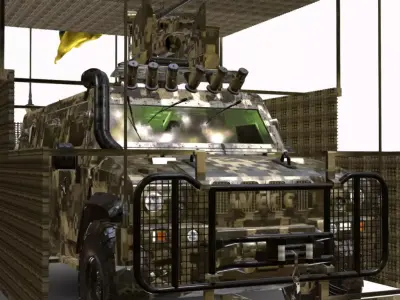 LMV 4X4 IVECO UKRAINE Low-poly 3D model