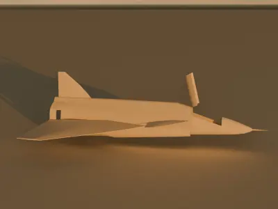 Fighter Jet Saab 37 Viggen Free low-poly 3D model