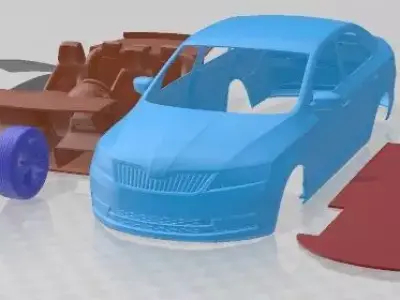 Skoda Rapid 2013 Printable Car 3D print model