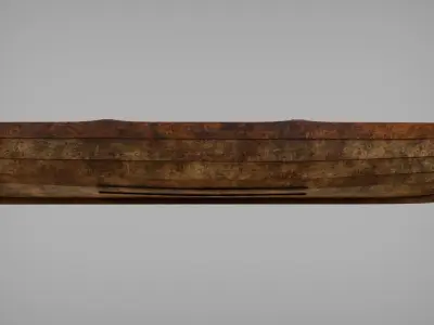 Old wooden boat 3D model