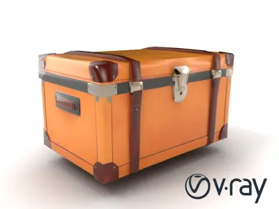 Nostalgic Archive Chest Antique Cardboard Model Pack Low-poly 3D model