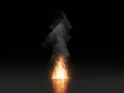 3D Campfire Animation 3D model