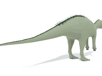Low Poly Cartoon Zalmoxes Dinosaur Low-poly 3D model