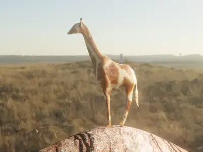 Giraffe low poly 3D model Free low-poly 3D model