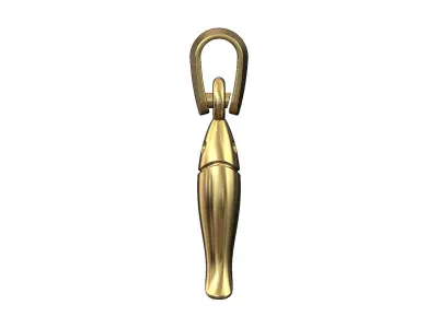 Simple fish bait pendant charm with bail 3D print model