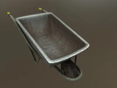 Wheelbarrow Low poly Low-poly 3D model