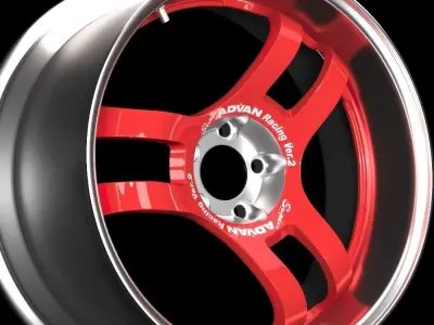 Super Advan RACING Ver 2 wheel 3D model
