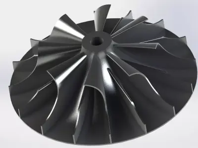 Impeller turbine wheel Free 3D model