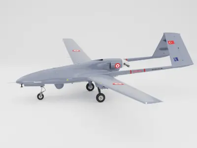 Bayraktar TB2 Drone 3D Model Low-poly 3D model