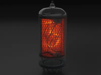 Nixie light bulb 3D model