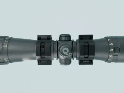 Precision 8X Gun Scope - High-Quality 3D Model 3D model