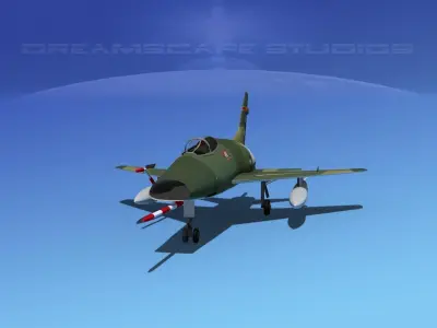 North American F-100E  Super Sabre MoNG 3D model