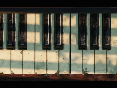 Old Antique Piano 3D model