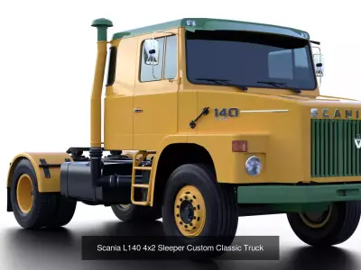 Scania L140 1970s Classic Truck 3D Model Pack