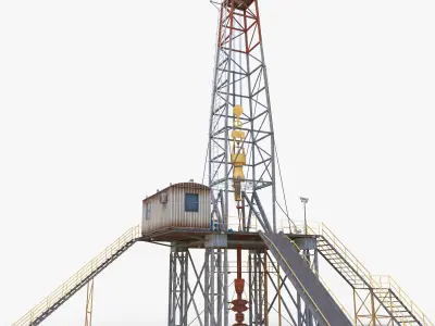 Land Rig  Low-poly 3D model