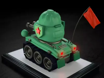 Tank - Cartoon Toy 3D model